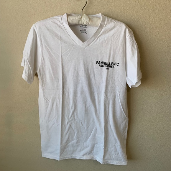 Kappa Alpha Theta Panhellenic Recruitment T-shirt size Small White Black Logos - Picture 3 of 14